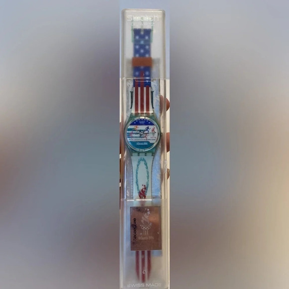 SWATCH WATCH Limited Edition Atlanta 1996 Olympics Vintage Watch NEW NWT RARE - Picture 1 of 9